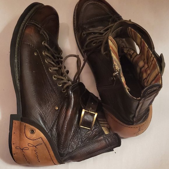 Juno New York Men's Lace-Up & Buckle Boot Size 11.5 - Picture 1 of 2